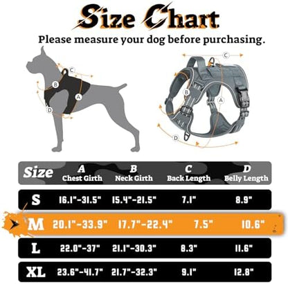 rabbitgoo Tactical Dog Harness Medium Sized, No Pull Service Pet Vest - Image 3