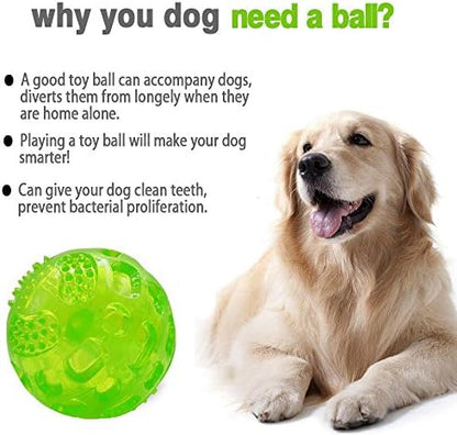 ACEONE Dog Squeaky Ball, Pet Squeak Chew Bouncy Rubber Toy Balls for Small Medium Dogs Indestructible Exercise Training Playing (3 Balls) - Image 5