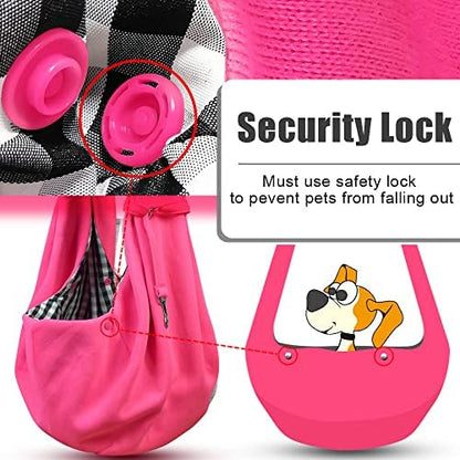 Tomkas Dog Cat Carrier Sling Classic Pocket & Classic Strap(M,Rose red) - Image 4