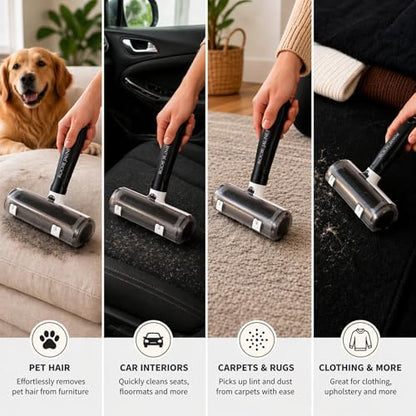 Pet Hair Remover Roller, Reusable Lint Roller for Pet Hair, Cat & Dog Hair Remover for Furniture, Couch, Carpet, Car, Bedding and Clothes, Portable Eco-Friendly Fur Remover - Image 2