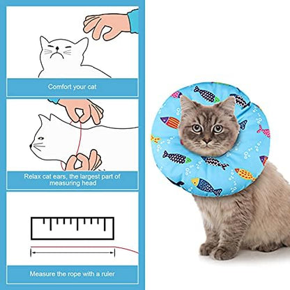 Cat Cone Collar Soft Cute Adjustable Cat Donut Recovery Collar - Image 4