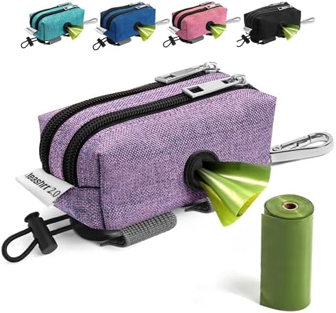 Dog Poop Bag Holder for Leashes and Treat Holder with 2 Waterproof Pouches by Leashrr20