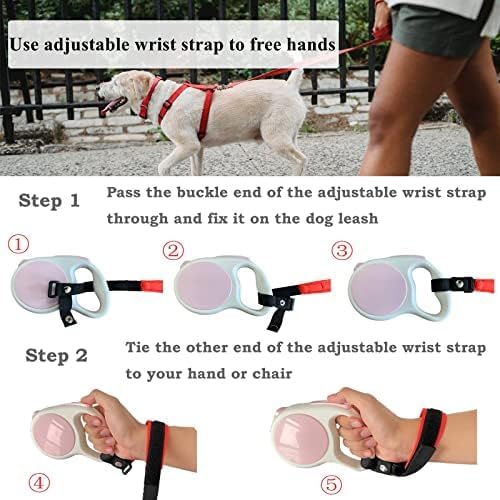 2 Pack Dog Leash Wrist Safety Strap, Dog Leash Wrist Strap for Hands Free, Soft Comfortable Diving Fabric, Light Blue Color
