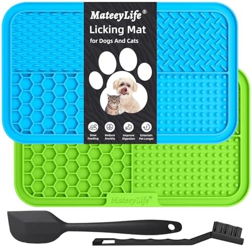MateeyLife Lick Mat for Dogs & Cats, Slow Feeder Licking Pads for Boredom by MateeyLife