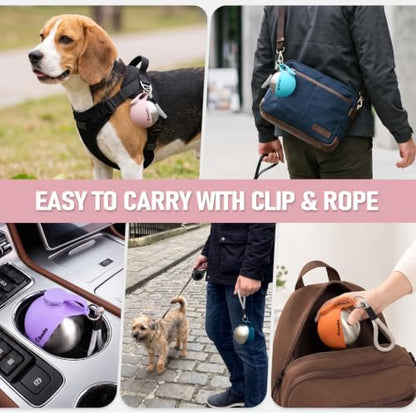Cibaabo Portable Dog Water Bottle with Collapsible Silicone Bowl 10 oz - Image 5