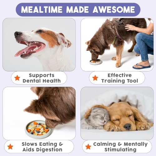 Large Lick Dish - Silicone Lick Mat + Slow Feeder for Cats & Dogs (Sage) - Image 7