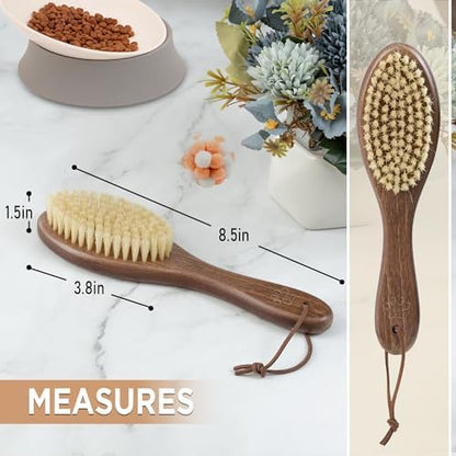 TAKAVU Soft Cat Brush, Natural Boar Bristle for Indoor Kittens - Image 2