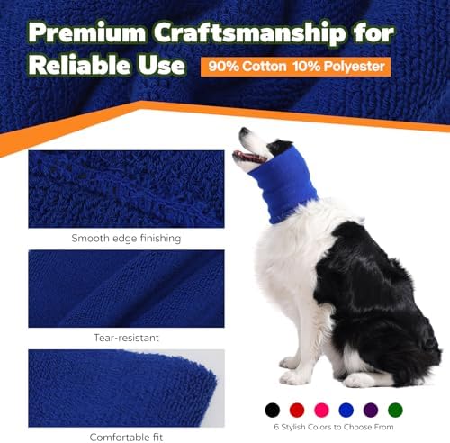 Dog & Cat Calming Band Cat Anxiety Relief Cover,Double Layer Thickened Pet Ears Elastic Neck Band Noise Cancelling Ear Muffs for Anxiety Relief/Noise Protection,Grooming,Thunder,Fireworks - Image 4