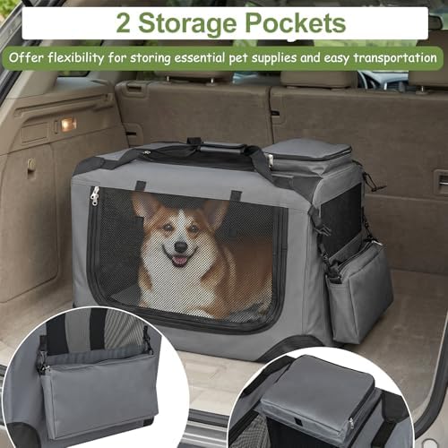 Giantex Collapsible Soft Dog Crate, 24 Inch Portable Travel Dog Kennel - Image 7