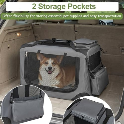 Giantex Collapsible Soft Dog Crate, 24 Inch Portable Travel Dog Kennel - Image 7