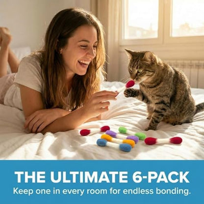 Glaciart One MINI Swabs Cat Toys with Catnip - 6 Pk | Durable for Chew, Cute Cat Toys Interactive Kitty for Boredom, Exercise, & Play | Filled w/Organic Catnip for Anxiety & as Digestive Aid - Image 6
