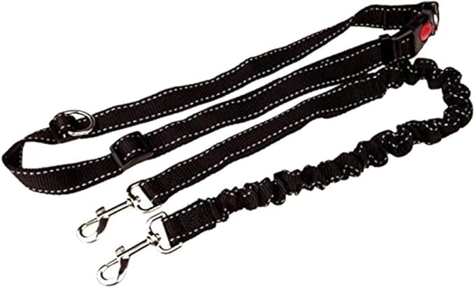 39.30Inch Bungee Dog Leash Waist,Hands Free Dog Leash Slip for Walking Hiking Running (Lumbar Waist Belt 26"-43")