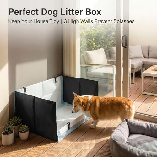 Dog Litter Box, Waterproof Foldable Pee Pad Holder, Dog Potty Tray - Image 2