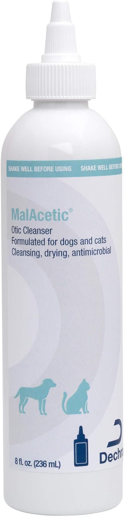 Malacetic Otic Cleanser for Dogs and Cats, 8 fl oz