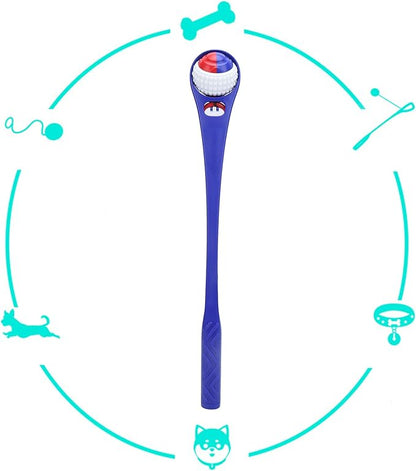 PP Dog Ball Launcher Stick, Interactive Throwing Toy with Retractable Tether for Outdoor Play and Exercise, Extendable Handle Length 19.1 Inches