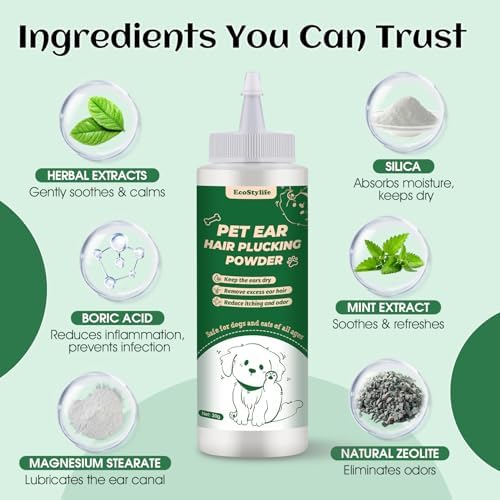 Dog Ear Hair Removal Tool with Ear Powder for Dogs Plucking - Image 3