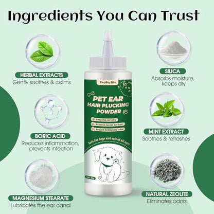 Dog Ear Hair Removal Tool with Ear Powder for Dogs Plucking - Image 3