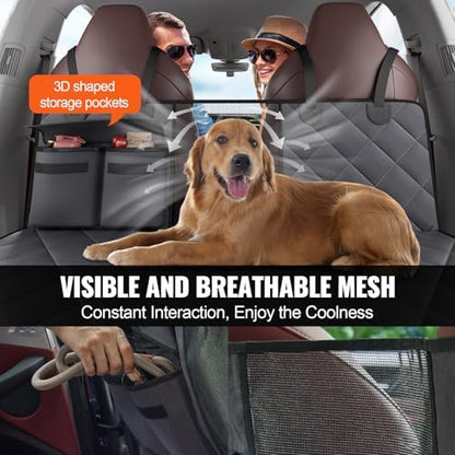 VEVOR Back Seat Extender for Dogs,Hard Bottom Car Seat Cover for Dogs Supports 400lbs,Heavy Duty Dog Car Seat Cover for Back Seat,Dog Hammock for Car, SUV, Truck for Car Bed 54"x24" - Image 6