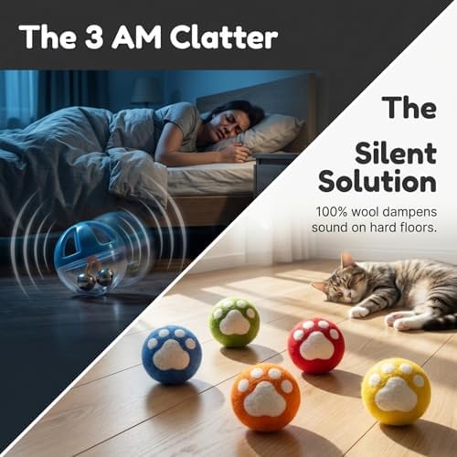 Glaciart One Catnip Wool Balls for Cats 5 Pack, Felt Cat Toys - Image 2