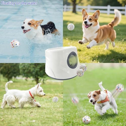 Automatic Ball Launcher for Dogs ，The Upgraded Premium Ball Thrower Adjustable Distance 20-45ft Including 6 PCS 2.3-inch Sized ETPU Balls, Interactive Dog Toys Suitable for Small to Medium Sized Dogs - Image 4