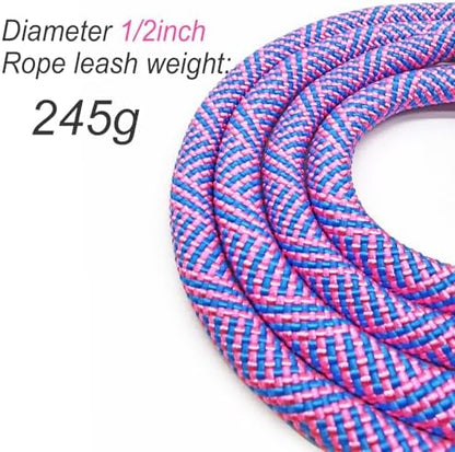 Double Dog Leash Coupler, Heavy Duty Extension Rope for Two Dogs, No Tangle 1/2" Thick Dual Dog Lead Splitter for Large Medium Dogs Over 40 lbs (33"- Pinkblue) - Image 6