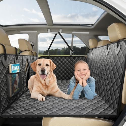 Back Seat Extender for Dogs, Non-Slip Dog Car Seat Cover for Back Seat with Hard Bottom, Durable Pet Car Backseat Cover, Waterproof Dog Hammock for Car SUV Truck by Unknown