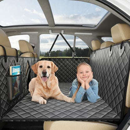 Back Seat Extender for Dogs, Non-Slip Dog Car Seat Cover for Back Seat with Hard Bottom, Durable Pet Car Backseat Cover, Waterproof Dog Hammock for Car SUV Truck by Unknown