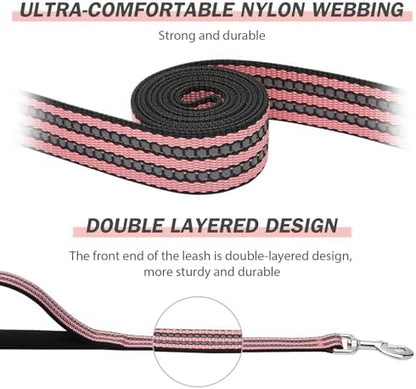 Hikiko 6FT Double Handle Traffic Dog Leash Reflective - Image 2