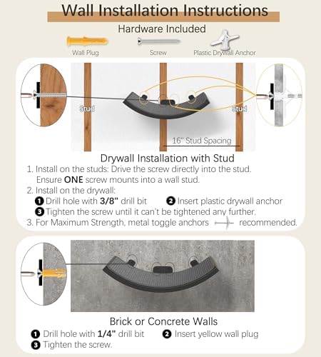 Gray Cat Wall Shelf with Grey Sisal Mat, Curved Cat Bed for Scratching and Resting, Wall Mounted Hammock for Large Cats - Image 7