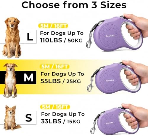 Retractable Dog Leash 16ft for Small & Medium Dogs Up to 55 lbs - Image 6