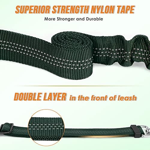 AUTOWT Double Dog Leash, No Tangle 360°Swivel Rotation Reflective Lead Attachment Adjustable Length Dual Two Dogs Lead Splitter, Comfortable Shock Absorbing Walking Training for 2 Dogs - Image 5