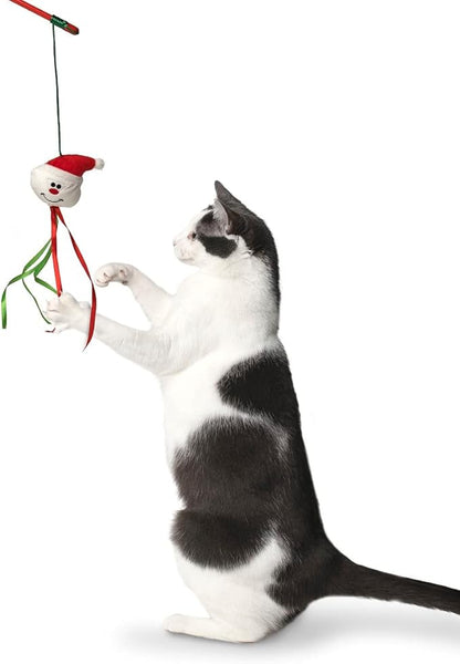 Midlee Christmas Cat Wand with Ribbon - 3 Pack
