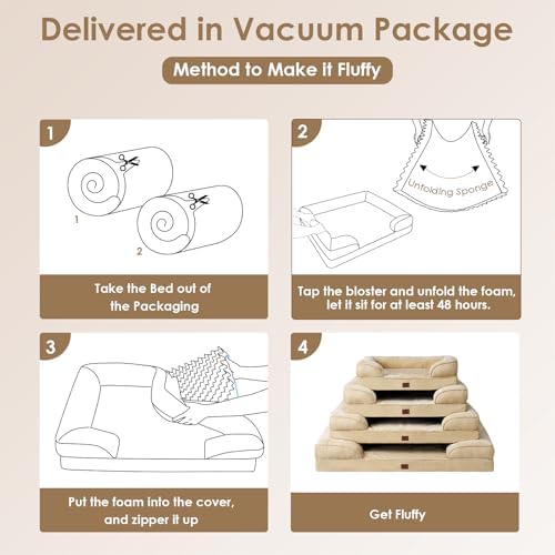 EHEYCIGA Orthopedic Extra Large Dog Bed, Waterproof Washable XL Pet Bed 44" - Image 4