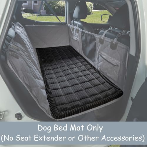 Dog Bed for Car Back Seat, Non-Slip Backseat Pet Bed Mat for Travel, Soft Dog Seat Cover Blanket Washable Couch Protector Fit for Hammock Extenders in Cars, SUVs and Trucks(54"×25" Black) - Image 2