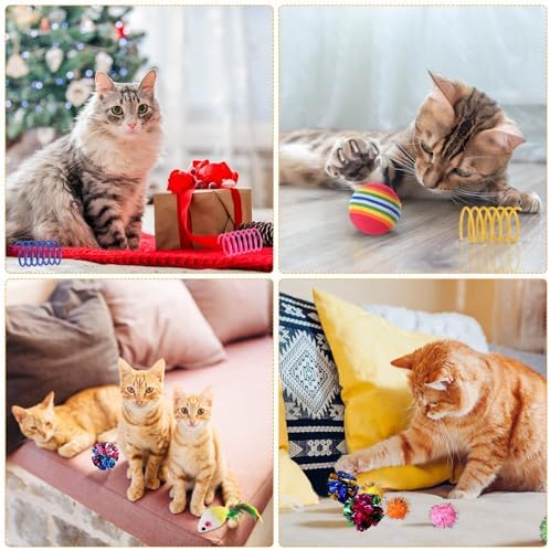 Shappy 150 Pcs Cat Toys Bulk Pack for Indoor Cats, Mice Balls,Novel - Image 5
