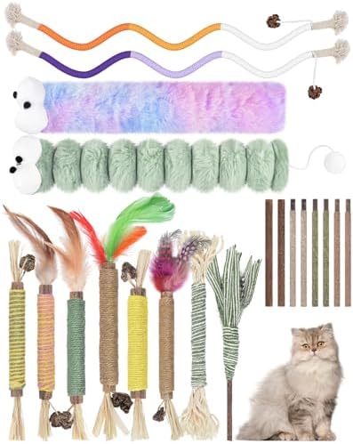 Bissap 20PCS Silvervine Chew Sticks, Catnip Chewing Toy for Cat Kitten by Bissap
