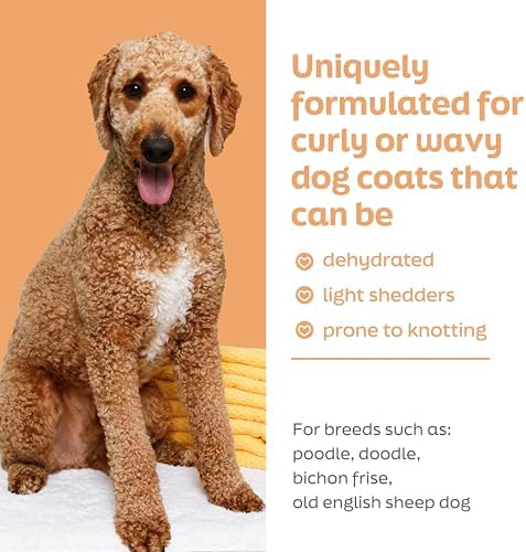 True Coat Curly or Wavy Dog Shampoo, 5 in 1 Detangles & Conditions with Oat Milk, Coconut Oil & Shea Butter, 16 oz - Image 3