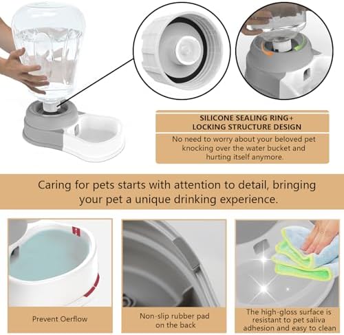 STALTWO 1.6 Gallon Automatic Gravity Dog Water Dispenser, BPA-Free, Grey - Image 4