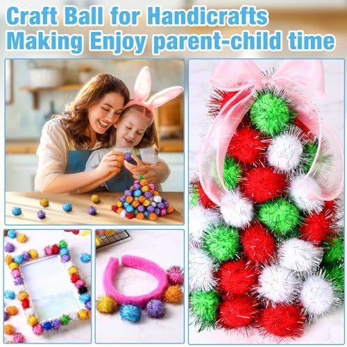 Poen 300 Pieces Cat Toy Pom Pom Balls for Cats, Tinsel - Image 7