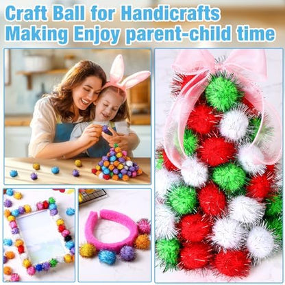 Poen 300 Pieces Cat Toy Pom Pom Balls for Cats, Tinsel - Image 7