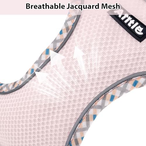 AIITLE Escape-Proof Dog Harnesss and Leash Set, Blue-Pink L - Image 4