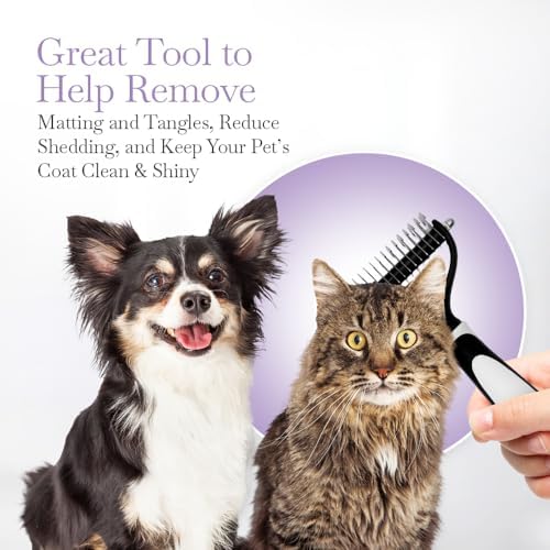 Fuller Brush Pet Dematting Comb – Stainless Steel Blades Remove Tangles, Knots & Mats – Safe for Dogs & Cats with Sensitive Skin – Comfortable Grip, Easy Grooming Tool - Image 4