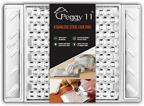 PEGGY11 304 Stainless Steel Lick Mat for Dogs & Cats, 1 Pack by PEGGY11