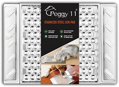 PEGGY11 304 Stainless Steel Lick Mat for Dogs & Cats, 1 Pack by PEGGY11