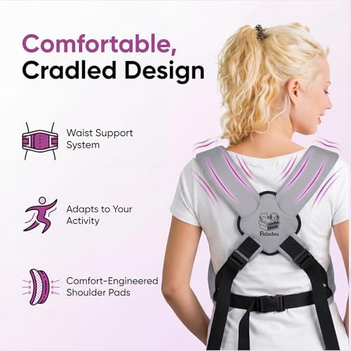 Dog Carrier Sling for Small Dogs 7–15 lbs, Hands-Free Front-Facing Pet Sling with Safety Leash, Support Mat & Adjustable Strap, Breathable Mesh, Machine Washable for Walking, Hiking, Travel (Grey) - Image 5