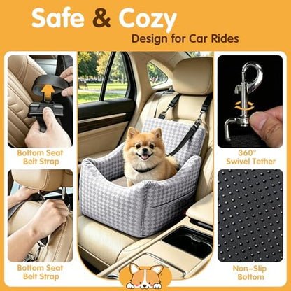 Topmart Dog Car Seat for Small Medium Dogs Under 35lbs, Cozy Pet Seat - Image 5
