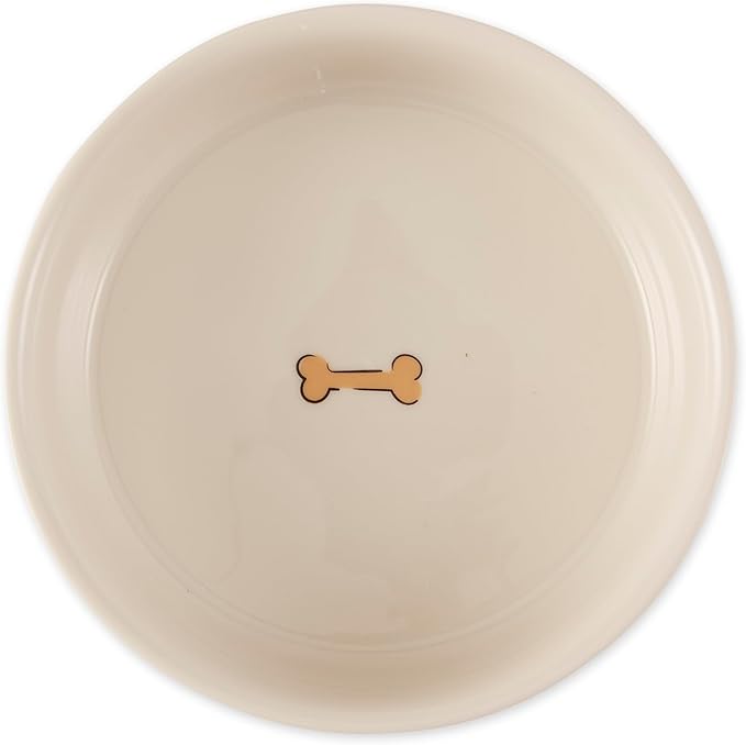 Bone Dry Ceramic Food Bowls, Non-Slip & Dishwasher Safe, Medium Set, 6x2 Terrazzo
