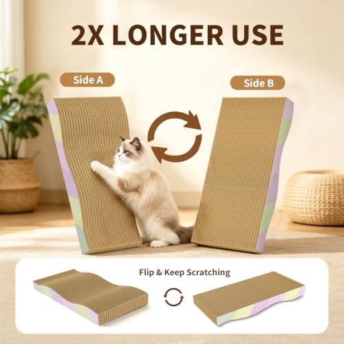 Cat Scratching Board 2-Pack, Reversible Cat Scratcher Pad, Large - Image 4