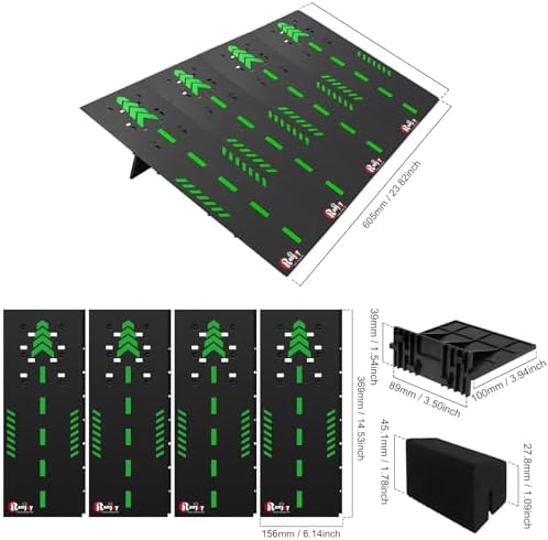 RC Car Jumping Ramp for 1/10 1/12 1/14 1/16 1/18 1/24 Scale, w/Foam Base - Image 2