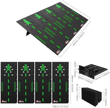 RC Car Jumping Ramp for 1/10 1/12 1/14 1/16 1/18 1/24 Scale, w/Foam Base - Image 2